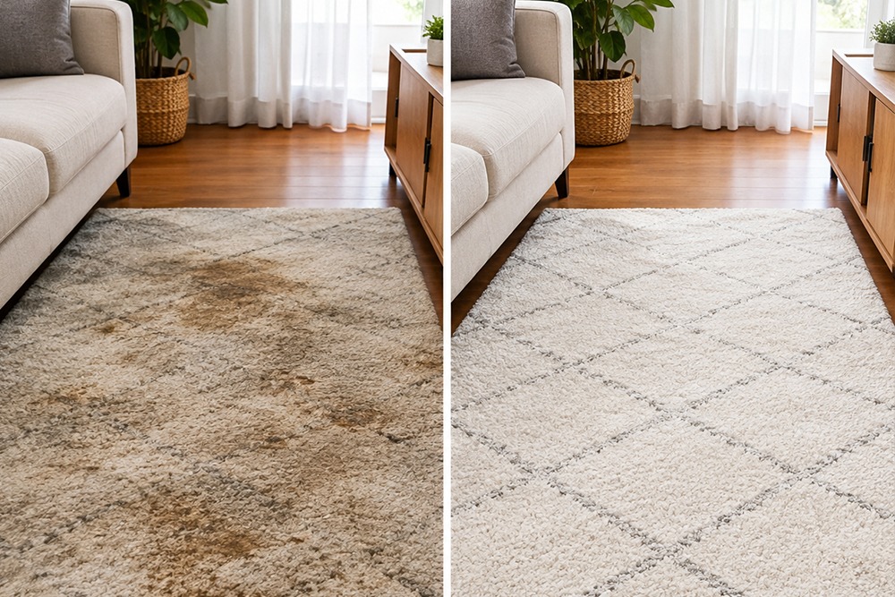 Before & After How Professional Cleaning Transformed This Rug